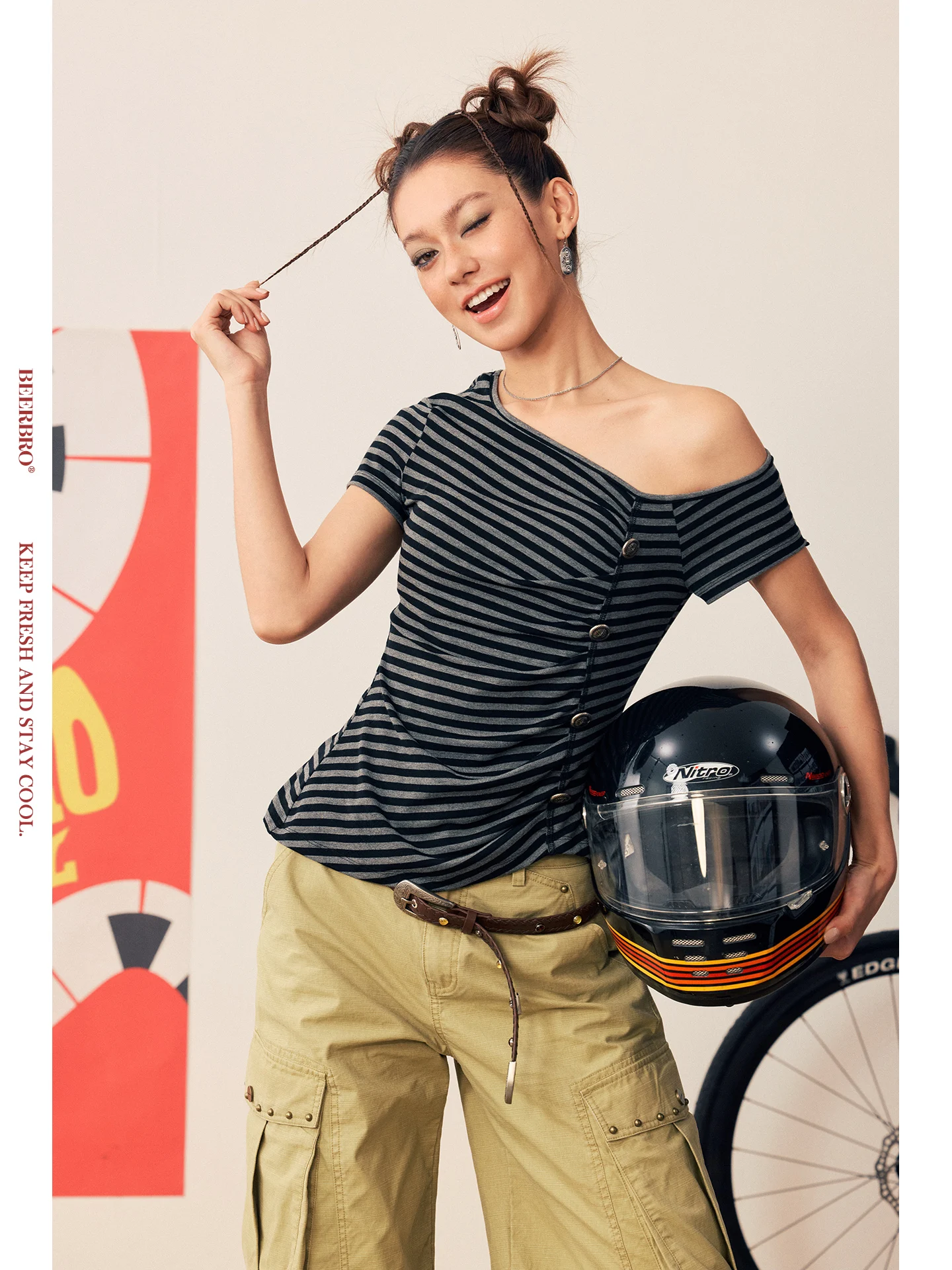 Женская футболка BeerBro Festival Music Summer Slim Fit с коротким рукавом из ткани Lenzing Lyocell, плиссированная, в полоску, с принтом, повседневный топ
Женская футболка BeerBro Festival Music Summer Slim Fit с коротким рукавом из ткани Lenzing Lyocell, плиссированная, в полоску, с принтом, повседневный топ