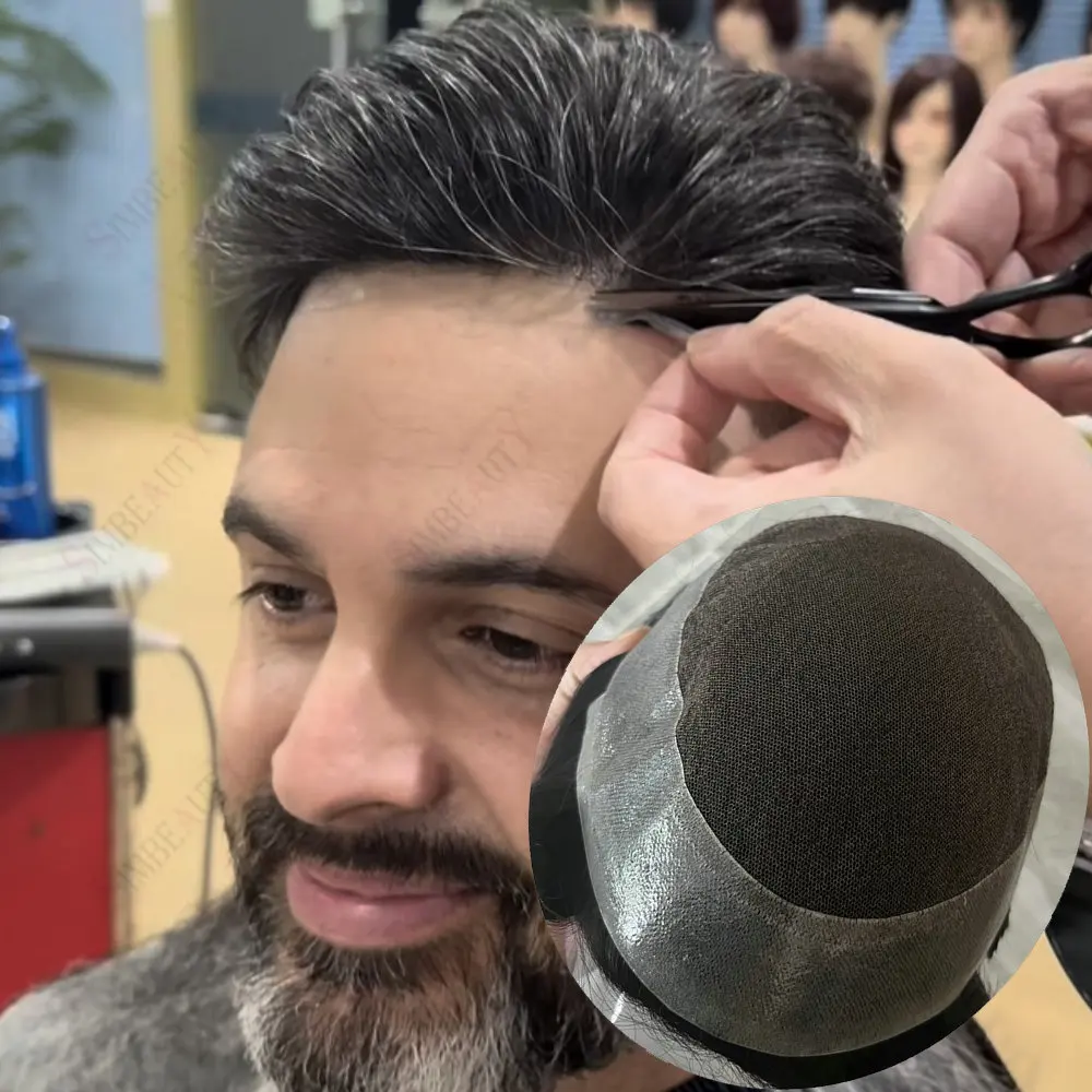 Australia Men Toupee Human Hair Breathable Swiss Lace With PU Base Male Hair Prosthesis 1B20# Grey Black Hair Replacement System
Australia Men Toupee Human Hair Breathable Swiss Lace With PU Base Male Hair Prosthesis 1B20# Grey Black Hair Replacement System