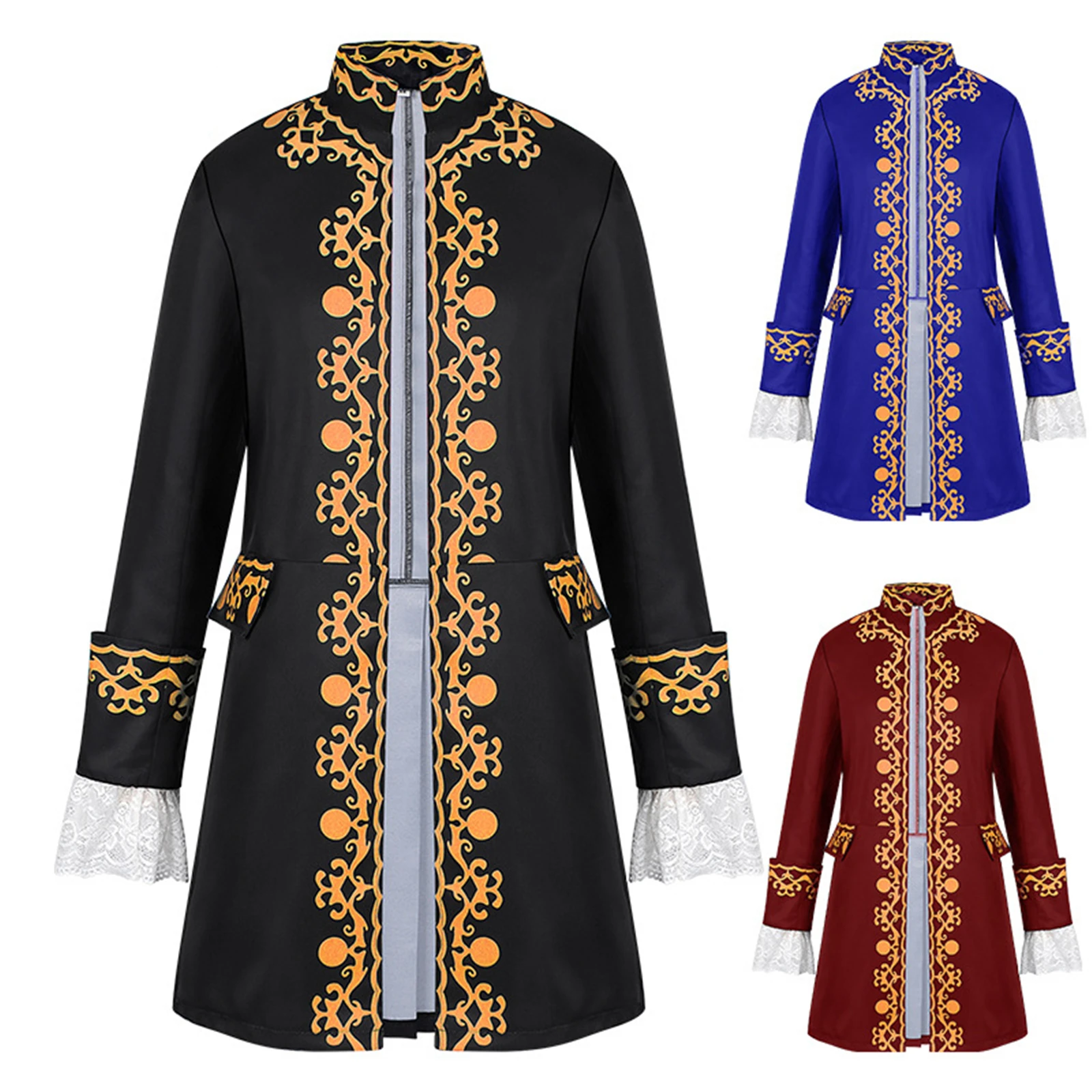 18th Century Colonial Costume for Men Medieval Royal Military Coat Victorian Rococo Baroque Court Prince Cosplay Jacket Outfit
18th Century Colonial Costume for Men Medieval Royal Military Coat Victorian Rococo Baroque Court Prince Cosplay Jacket Outfit