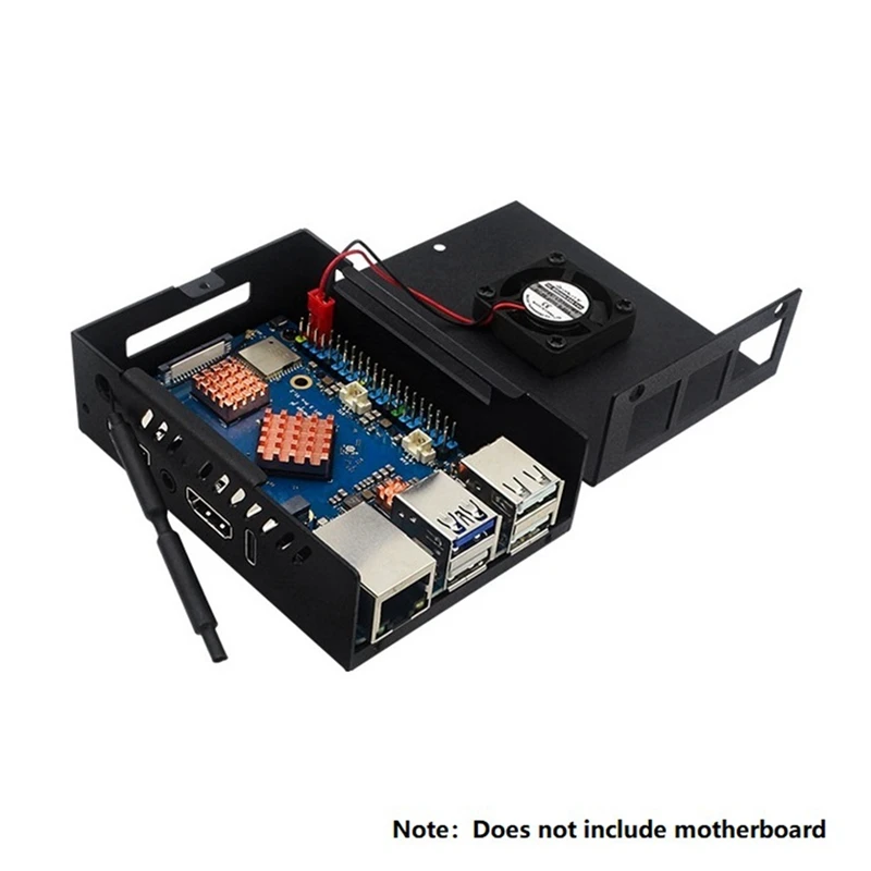 For Orange Pi 5 Pro Case Aluminum Alloy Case Metal Shell With Cooling Fan For Opi 5 Pro Accessories
For Orange Pi 5 Pro Case Aluminum Alloy Case Metal Shell With Cooling Fan For Opi 5 Pro Accessories