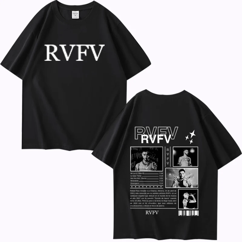 Rapper RVFV Eltiburón Tour 2025 Graphic T Shirts men women Oversized 100% Cotton Hot sale short sleeve Summer print Unisex tops
Rapper RVFV Eltiburón Tour 2025 Graphic T Shirts men women Oversized 100% Cotton Hot sale short sleeve Summer print Unisex tops