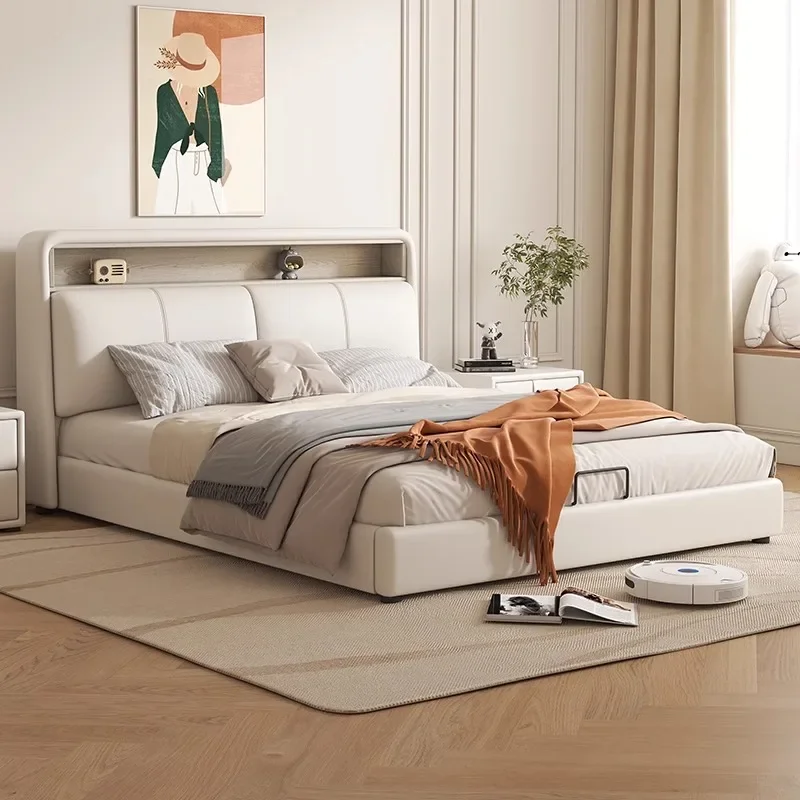 Leather bed light luxury minimalist 2 meters bed modern simple master bedroom high-end atmosphere
Leather bed light luxury minimalist 2 meters bed modern simple master bedroom high-end atmosphere