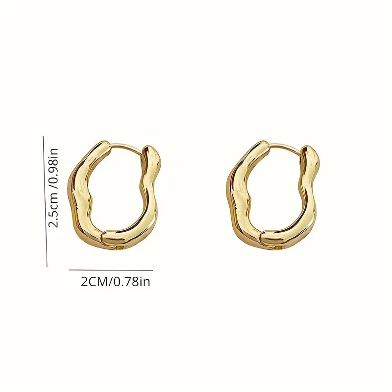 EVISPOL Preppy Style Irregular Hollow Geometric Zinc Alloy Hoop Earrings for Women Cartilage Helix Fashion Earring Jewelry
EVISPOL Preppy Style Irregular Hollow Geometric Zinc Alloy Hoop Earrings for Women Cartilage Helix Fashion Earring Jewelry