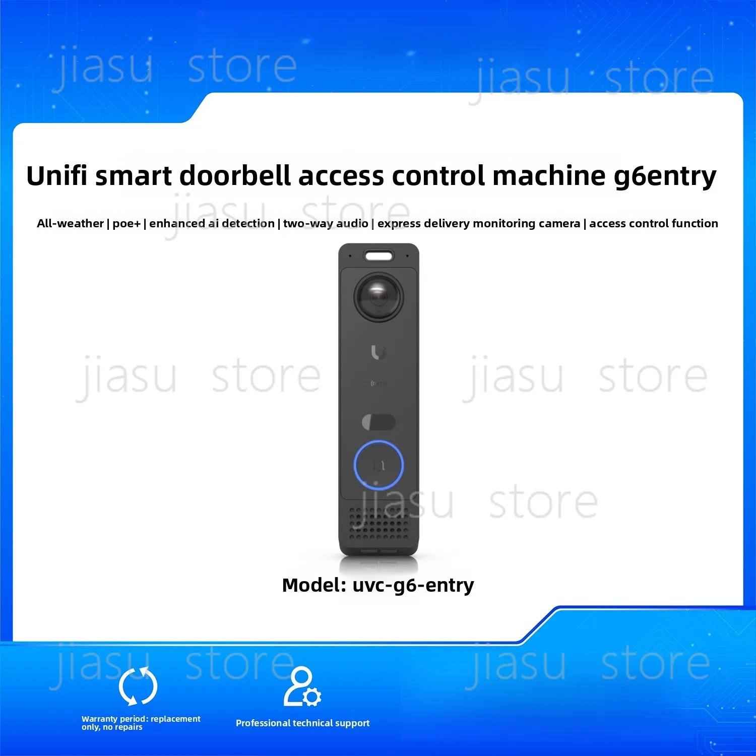 UVC-G6-Entry Smart Camera Doorbell Access Control 5MP PoE+ All-Weather Security Access System
UVC-G6-Entry Smart Camera Doorbell Access Control 5MP PoE+ All-Weather Security Access System