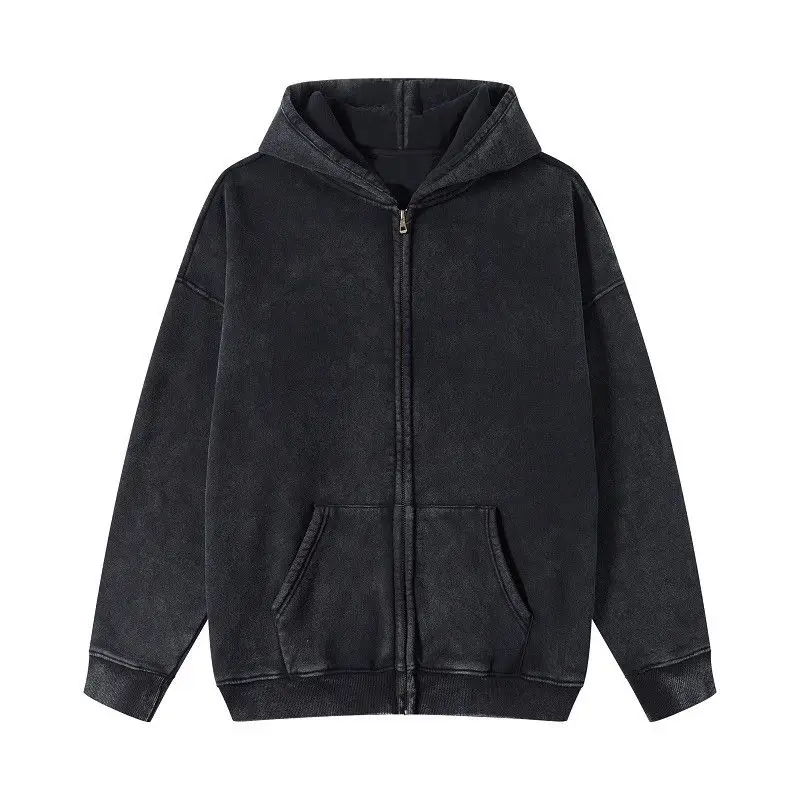 American Retro Washed Old Sweater Cardigan Zipper Hooded Pure Cotton Jacket Men and Women of The Same Style Thin and Velvet
American Retro Washed Old Sweater Cardigan Zipper Hooded Pure Cotton Jacket Men and Women of The Same Style Thin and Velvet
