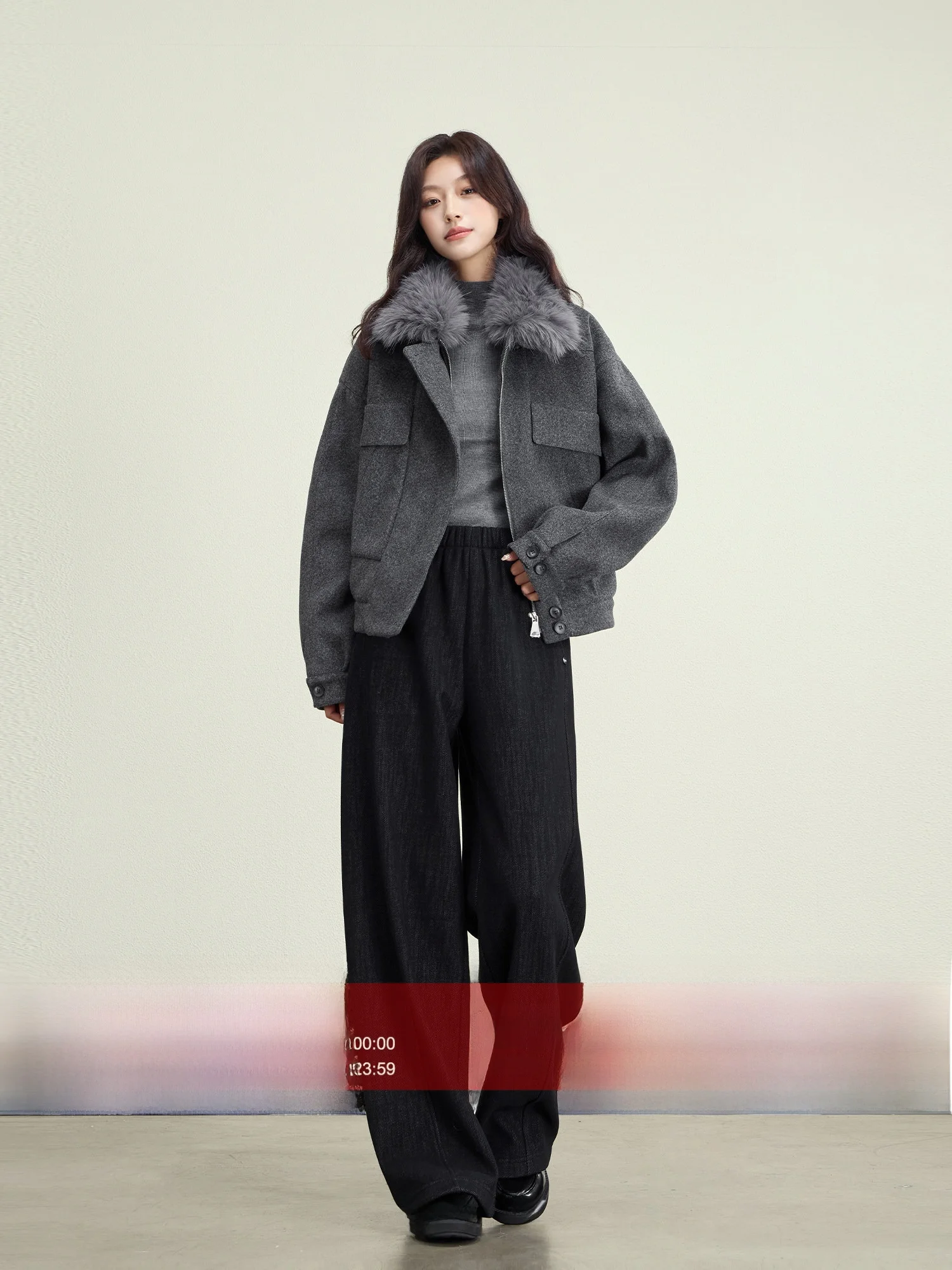 Rise of the Small Black Acetate Woolen Wide Leg Pants Women's Loose Casual Pants High Waist Slimming Autumn Winter Trousers
Rise of the Small Black Acetate Woolen Wide Leg Pants Women's Loose Casual Pants High Waist Slimming Autumn Winter Trousers