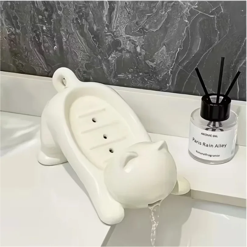 Cute Cat-Shaped Soap Dish with Drainage & Ventilation Holes, Durable & Lightweight for Bathroom/Shower
Cute Cat-Shaped Soap Dish with Drainage & Ventilation Holes, Durable & Lightweight for Bathroom/Shower