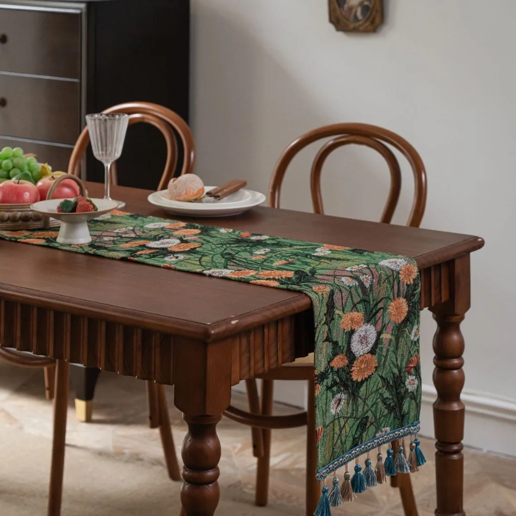 Rustic Green Flower Tassel Table Flag Oil Painting Style Dandelion Long Tablecloth Tea Table Cover Hotel Bed Flag Cotton Mate...
Rustic Green Flower Tassel Table Flag Oil Painting Style Dandelion Long Tablecloth Tea Table Cover Hotel Bed Flag Cotton Mate...