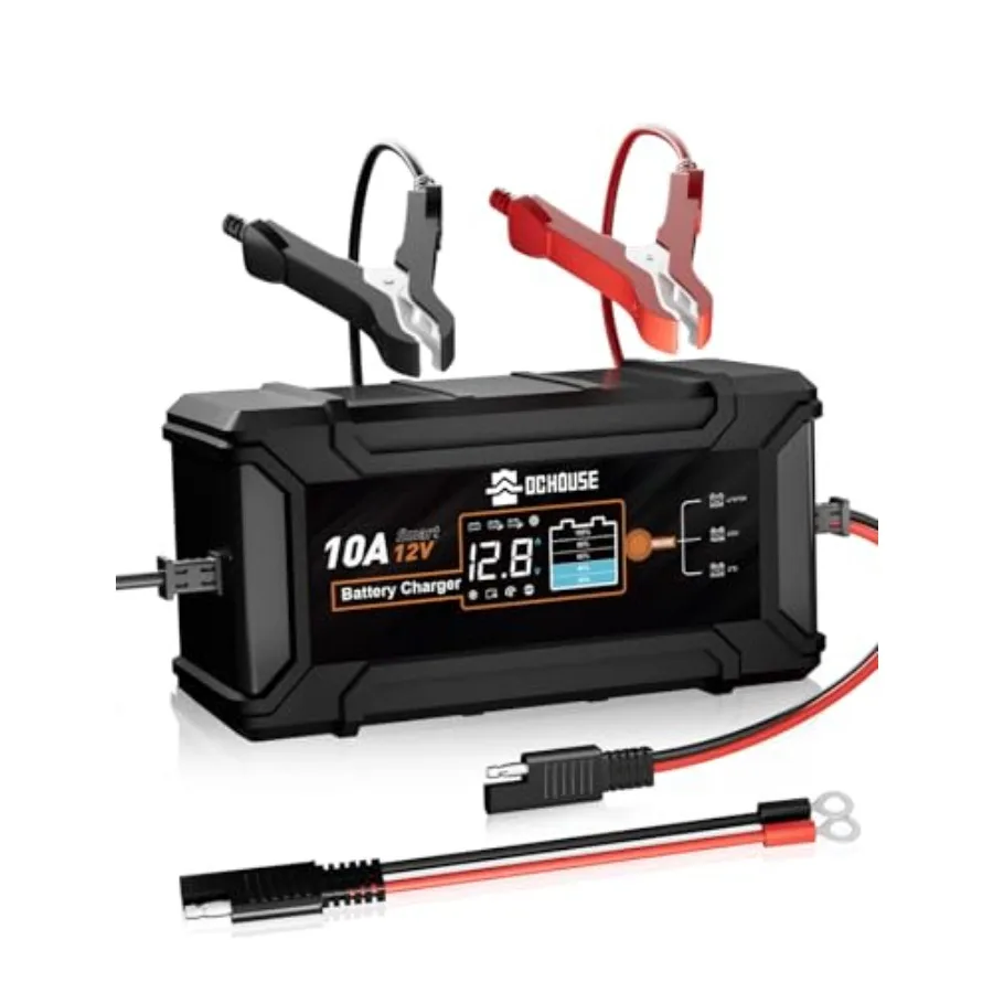 Car/motorcycle/truck/lawn mower use: LiFePO4 battery charger, 12V 10A smart trickle charger with automatic maintainer and desul
Car/motorcycle/truck/lawn mower use: LiFePO4 battery charger, 12V 10A smart trickle charger with automatic maintainer and desul