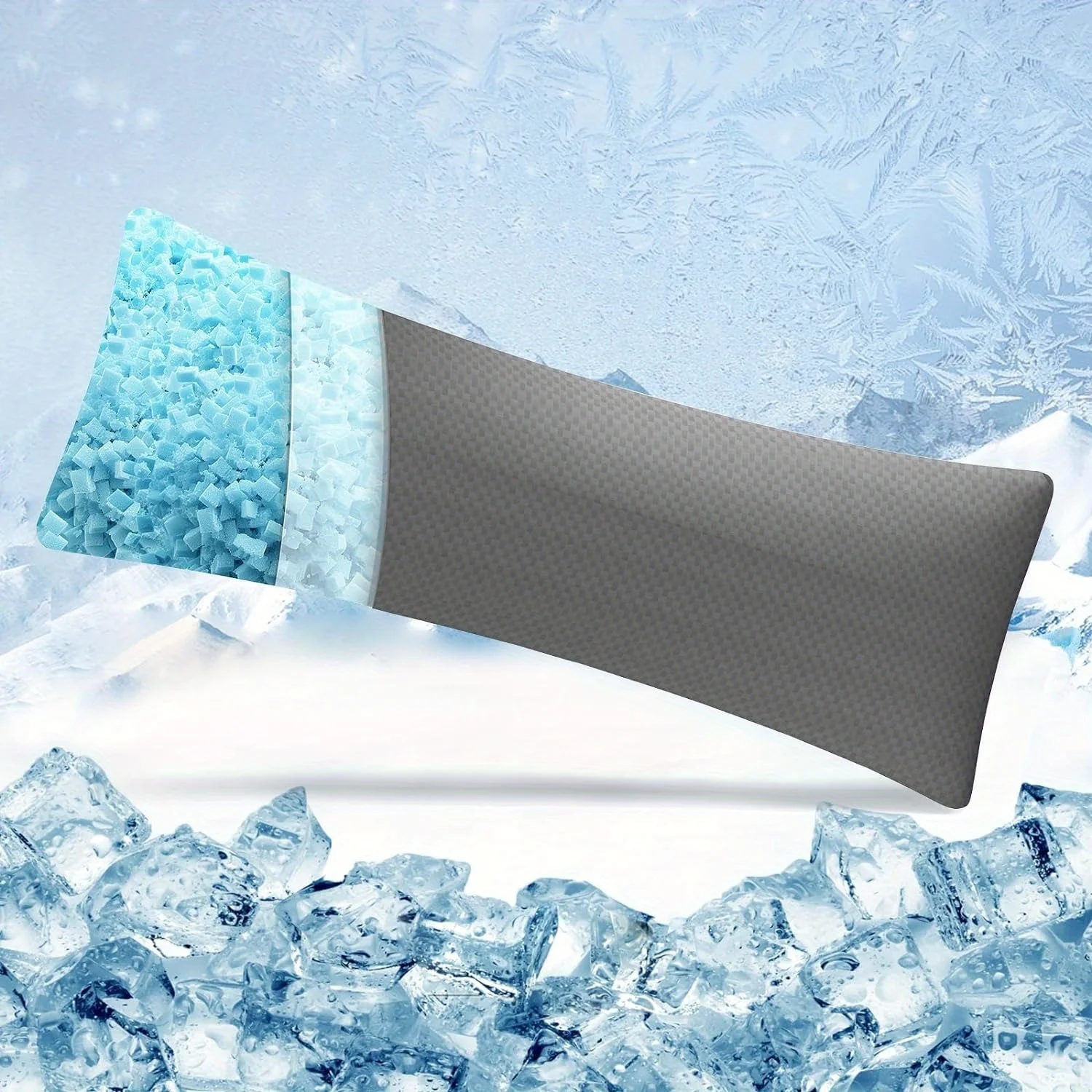 Cooling Body Pillow for Adults- Pillow Insert with Shredded Blue with Washable Pillowcase (20x54 Inch)
Cooling Body Pillow for Adults- Pillow Insert with Shredded Blue with Washable Pillowcase (20x54 Inch)