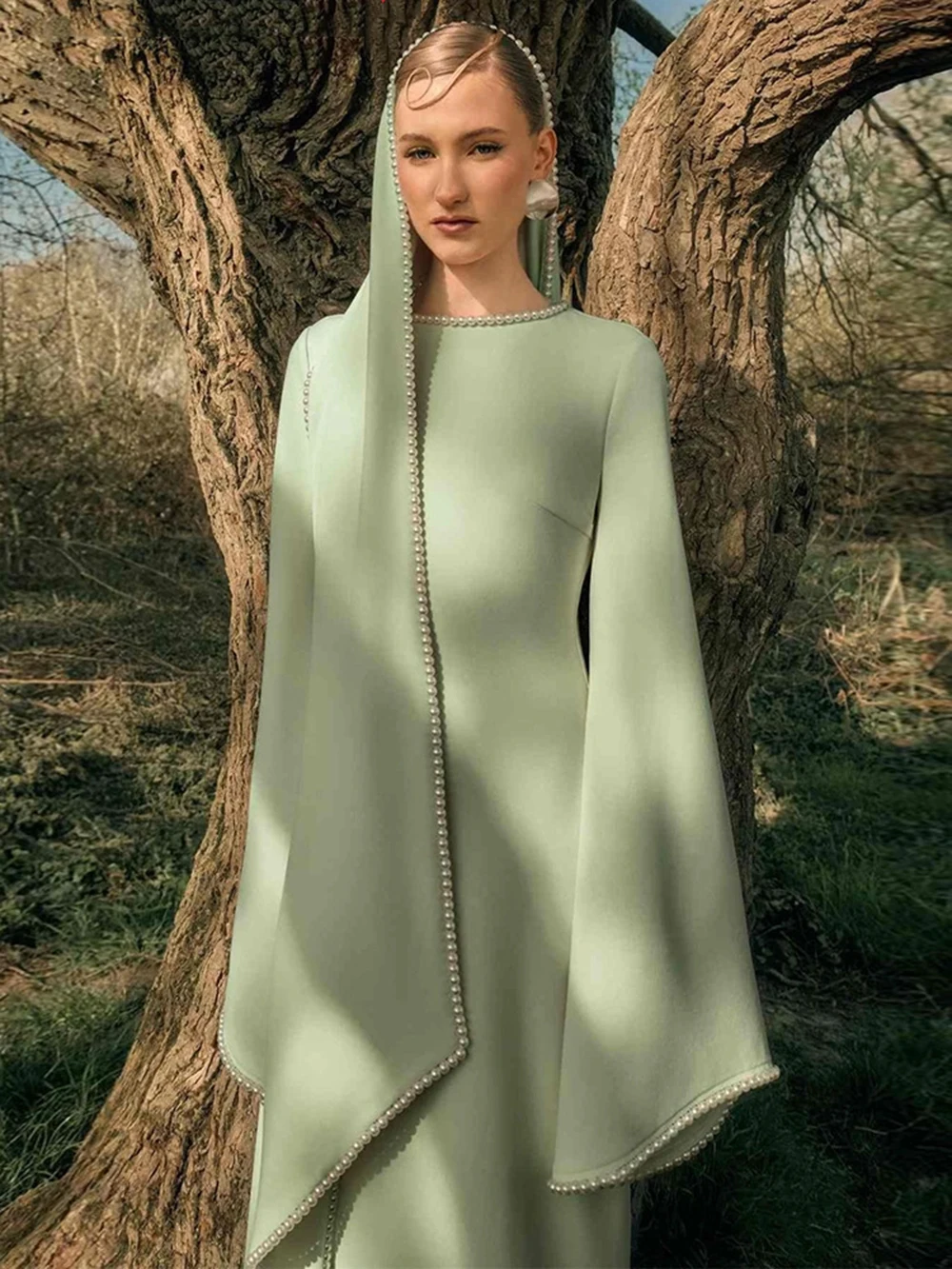 Modphy Evening Dresses Long Sleeves Slim Maxi 2026 Women Dinner Party Gowns With Ribbon Shawl Pearls Elegant Wedding Robes Lady
Modphy Evening Dresses Long Sleeves Slim Maxi 2026 Women Dinner Party Gowns With Ribbon Shawl Pearls Elegant Wedding Robes Lady