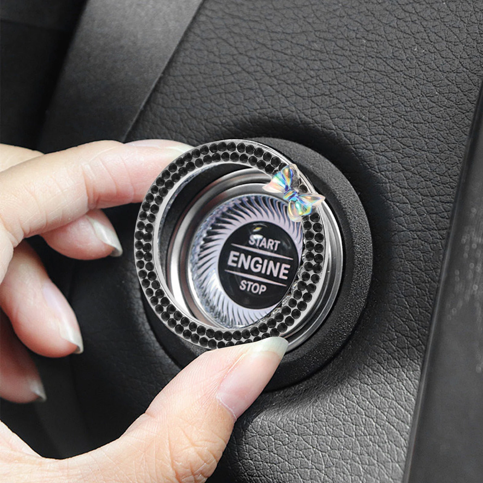 Rhinestone Ignition Knob Ring Bling Push Start Button Cover Crystal Car Decorative Accessories Interior Start Bowknot Glass
Rhinestone Ignition Knob Ring Bling Push Start Button Cover Crystal Car Decorative Accessories Interior Start Bowknot Glass