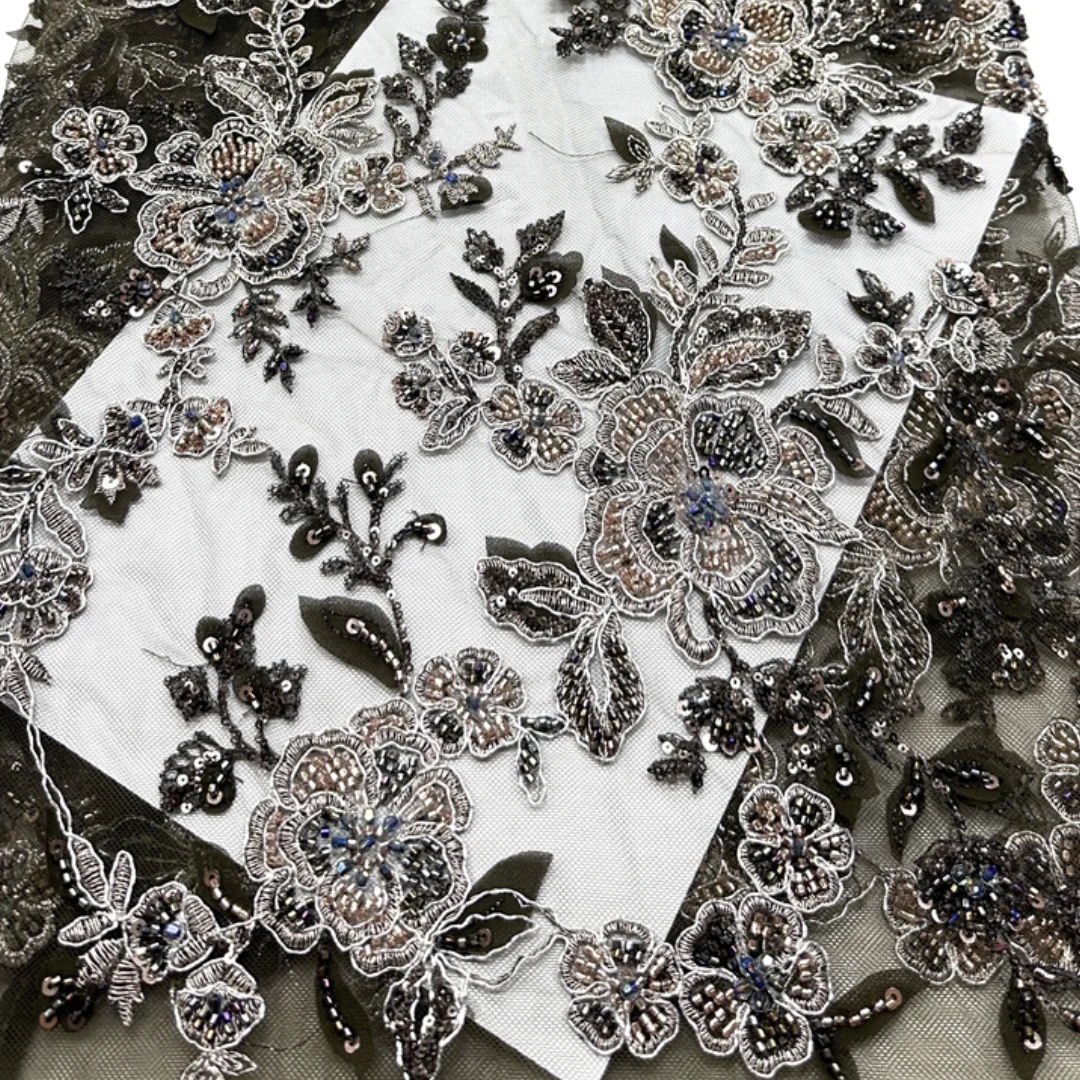 Intricate Handmade Floral Embroidered Sequins Tube Lace Fabric African Beaded For Sewing Tulle Mesh Formal Gala Evening Dress
Intricate Handmade Floral Embroidered Sequins Tube Lace Fabric African Beaded For Sewing Tulle Mesh Formal Gala Evening Dress