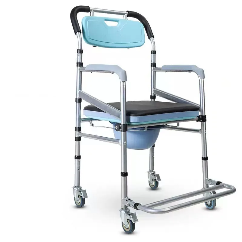 Portable Lightweight Folding Wheelchair Modern Rolling Shower Chair Wheels Bedside Commode Chair for Elderly Disabled
Portable Lightweight Folding Wheelchair Modern Rolling Shower Chair Wheels Bedside Commode Chair for Elderly Disabled