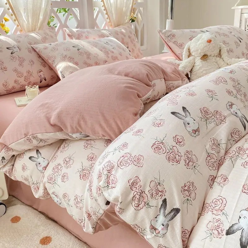 Galsang Flowers 4PC Bedding Set - Skin-Friendly Double-Layer Yarn Sheets + Duvet, Instagram Style, Dorm/Home
Galsang Flowers 4PC Bedding Set - Skin-Friendly Double-Layer Yarn Sheets + Duvet, Instagram Style, Dorm/Home