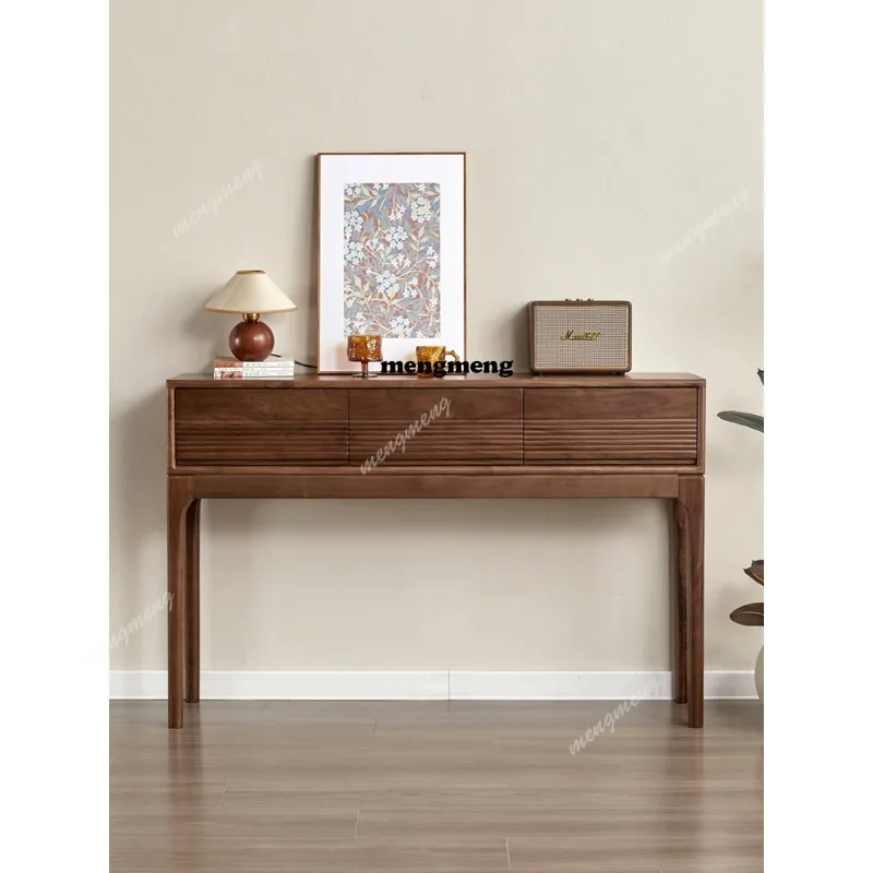 North American black walnut entrance table, simple solid wood entrance cabinet against the wall, foyer entrance table, Nordic hi
North American black walnut entrance table, simple solid wood entrance cabinet against the wall, foyer entrance table, Nordic hi