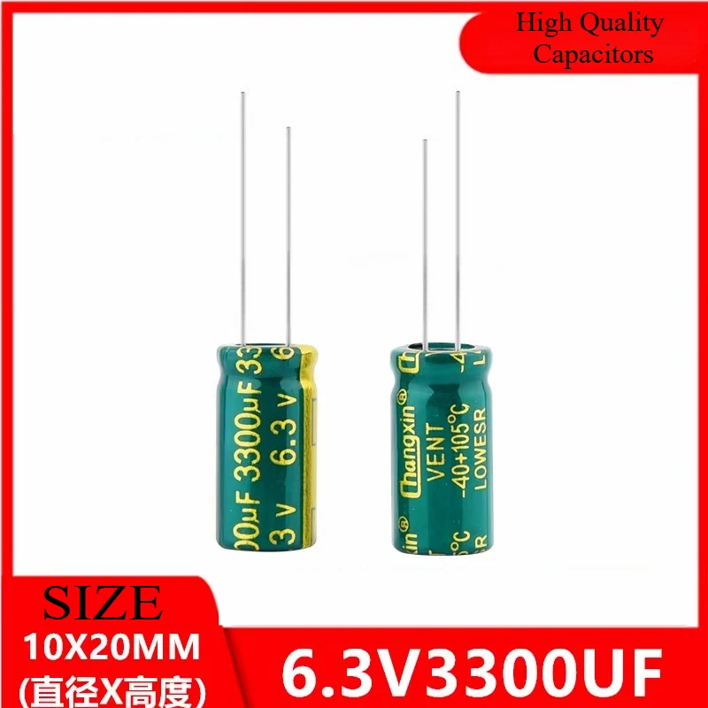 2Pcs 6.3V3300UF high frequency low resistance high temperature electrolytic capacitor 3300UF 6.3V size 10X20MM
2Pcs 6.3V3300UF high frequency low resistance high temperature electrolytic capacitor 3300UF 6.3V size 10X20MM