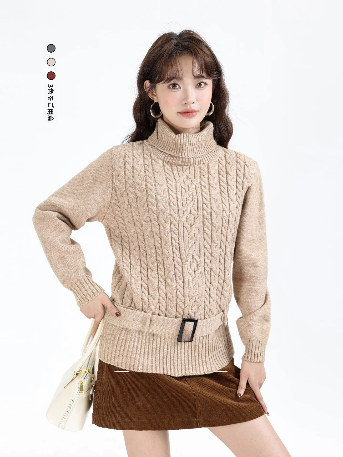 Осень-зима, мягкий уютный высокий вязаный свитер, корейский простой пояс с поясом, утягивающий топ, женская мода
Осень-зима, мягкий уютный высокий вязаный свитер, корейский простой пояс с поясом, утягивающий топ, женская мода