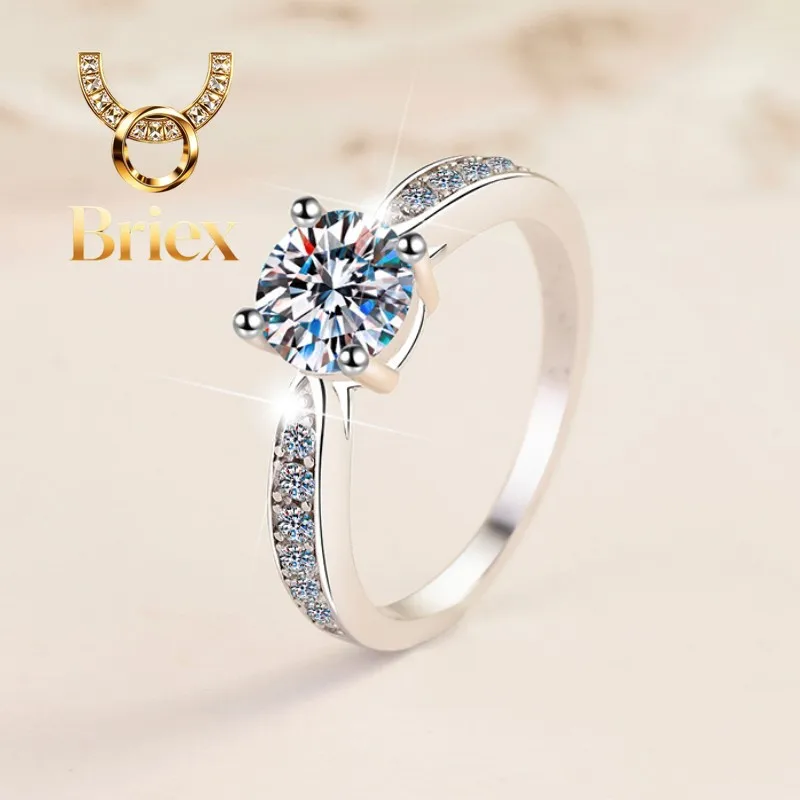 Briex Jewelry Four-Prong Fashion Ring Women's 2CT Moissanite PT950 Platinum - Platinum four-prong ring,2CT moissanite, anniversa
Briex Jewelry Four-Prong Fashion Ring Women's 2CT Moissanite PT950 Platinum - Platinum four-prong ring,2CT moissanite, anniversa