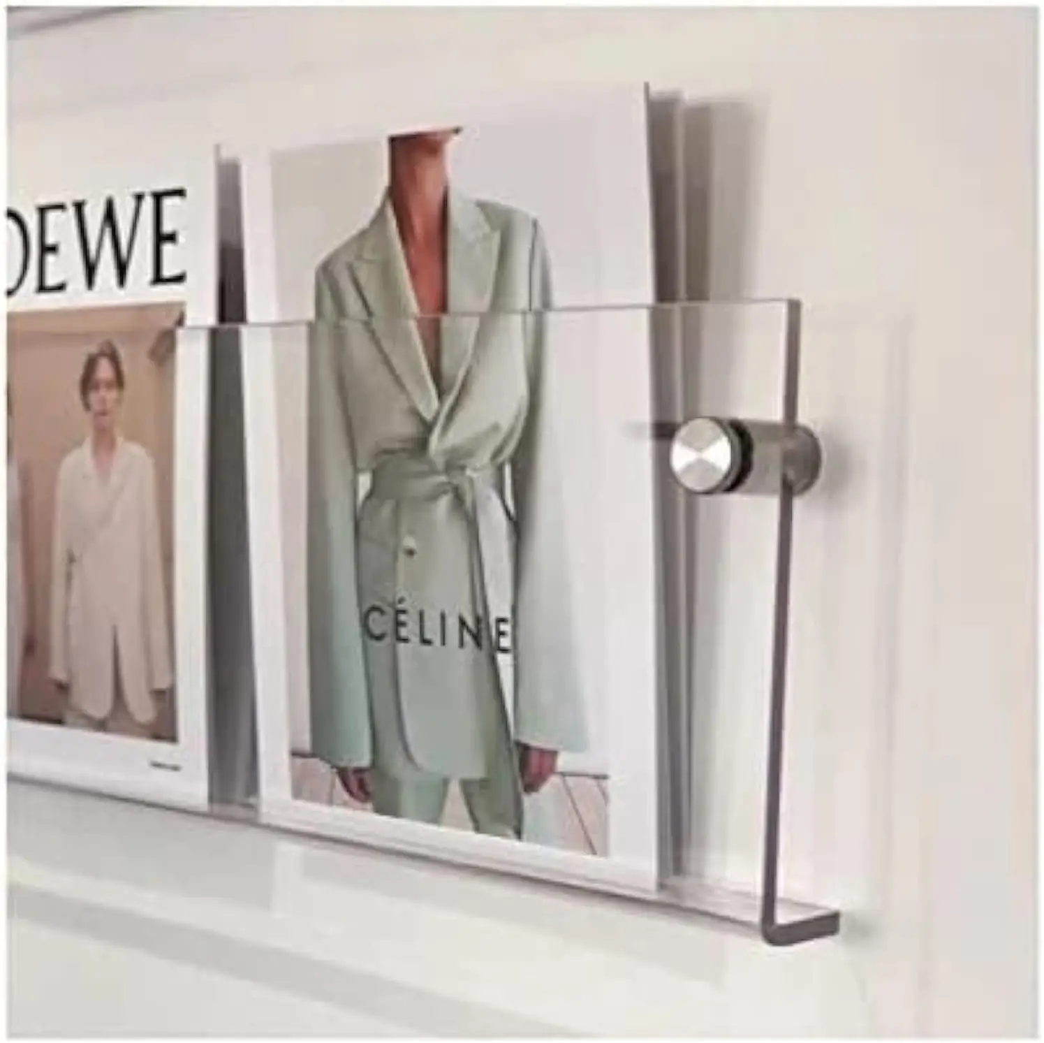 Прозрачный акриловый держатель для журналов, настенная книжная полка 24 дюйма для хранения в гостиной и офисе
Прозрачный акриловый держатель для журналов, настенная книжная полка 24 дюйма для хранения в гостиной и офисе