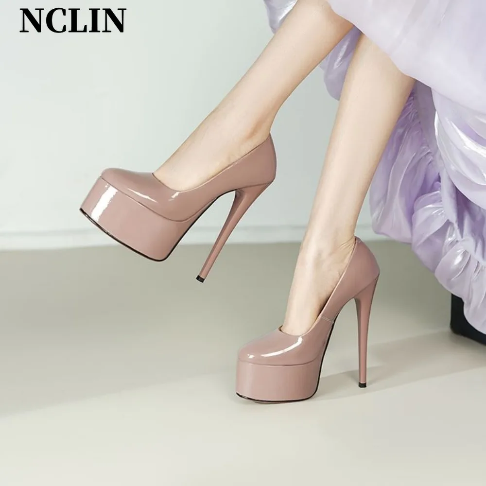 Sexy Round Toe Platform Women Pumps 16cm Super High Patent Leather Heels Shoes Red Wedding Party Stilettos Size 40
Sexy Round Toe Platform Women Pumps 16cm Super High Patent Leather Heels Shoes Red Wedding Party Stilettos Size 40
