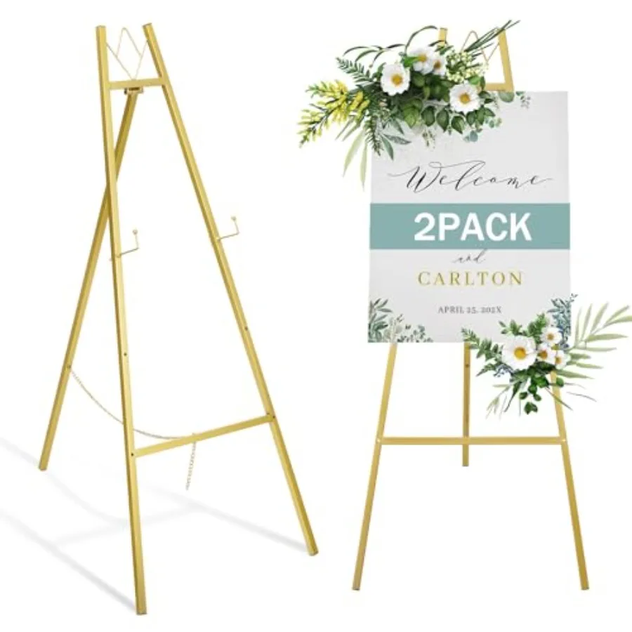 2 Pack Gold Easel Stand for Wedding Signs No Assembly Needed Heavy Duty Metal Display Stand for Art Welcome Signs Posters Pictu
2 Pack Gold Easel Stand for Wedding Signs No Assembly Needed Heavy Duty Metal Display Stand for Art Welcome Signs Posters Pictu