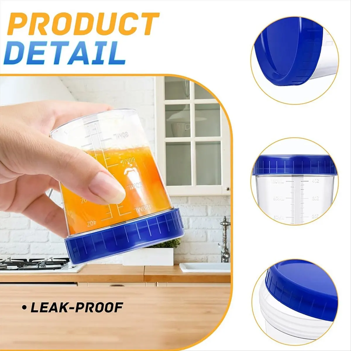 REST 40 Pack 4oz Small Containers with Lids,Reusable Salad Dressing Container Airtight Leakproof Condiment Containers