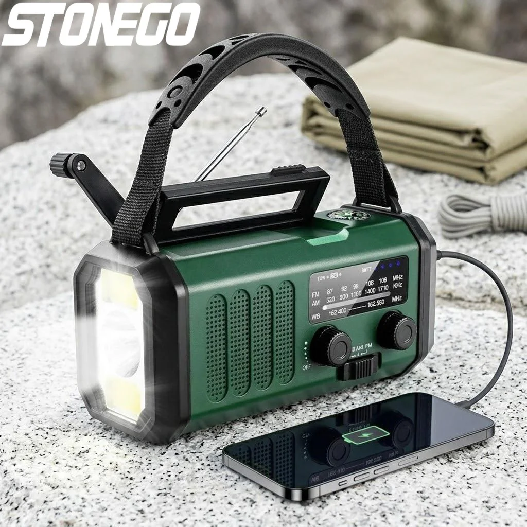 10000mAh Solar Power Bank Portable Charger AM FM Radio Weather Alert LED Flashlight SOS Outdoor Survival Gear
10000mAh Solar Power Bank Portable Charger AM FM Radio Weather Alert LED Flashlight SOS Outdoor Survival Gear