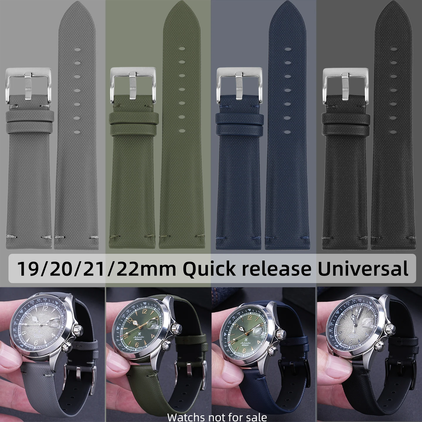 19/20/21/22mm PU+leather strap for men's sports waterproof fabric wristband for SEIKO IWC Huawei/Samsung quick release Universal
19/20/21/22mm PU+leather strap for men's sports waterproof fabric wristband for SEIKO IWC Huawei/Samsung quick release Universal