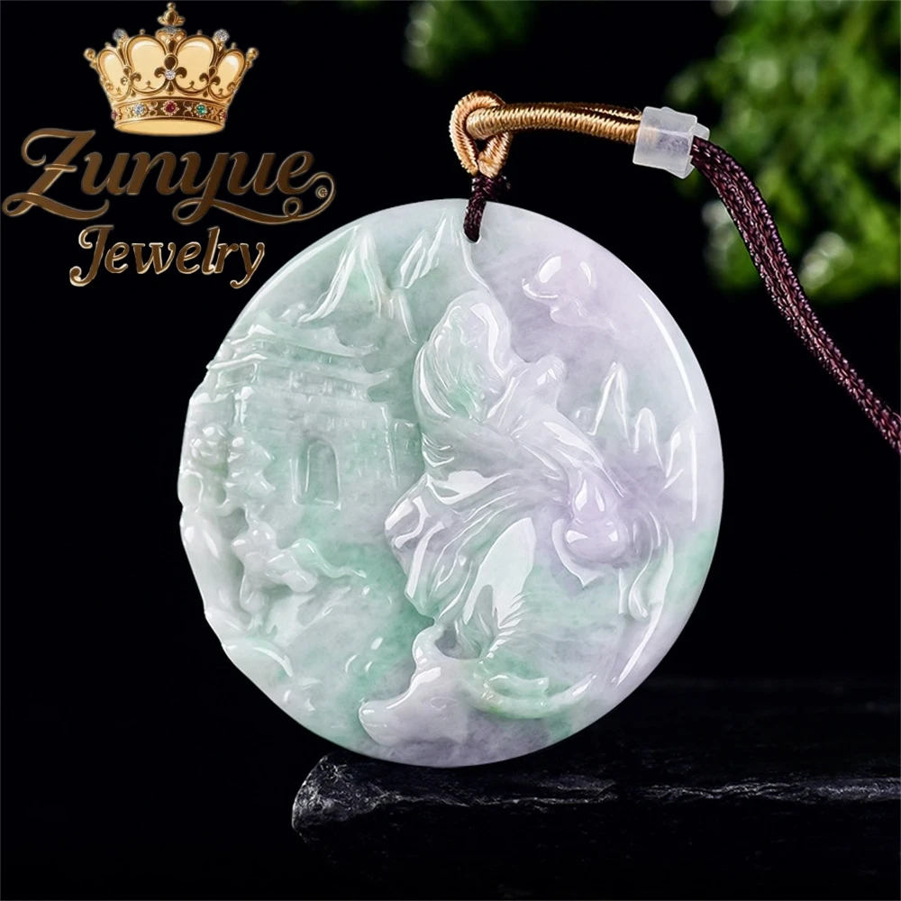 Authentic Natural Myanmar A-Grade Ice-Quality Jadeite Spring Color "Zi Qi Dong Lai" Pendant High-end Luxury Quality Jewelry Gift
Authentic Natural Myanmar A-Grade Ice-Quality Jadeite Spring Color "Zi Qi Dong Lai" Pendant High-end Luxury Quality Jewelry Gift