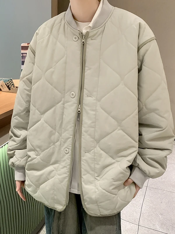 Retro Japanese Sle Diamond Pattern Cotton Jaet Loose Fit Thiened Winter Baseball Coat for Couples Warm Youth Casual Wear
Retro Japanese Sle Diamond Pattern Cotton Jaet Loose Fit Thiened Winter Baseball Coat for Couples Warm Youth Casual Wear