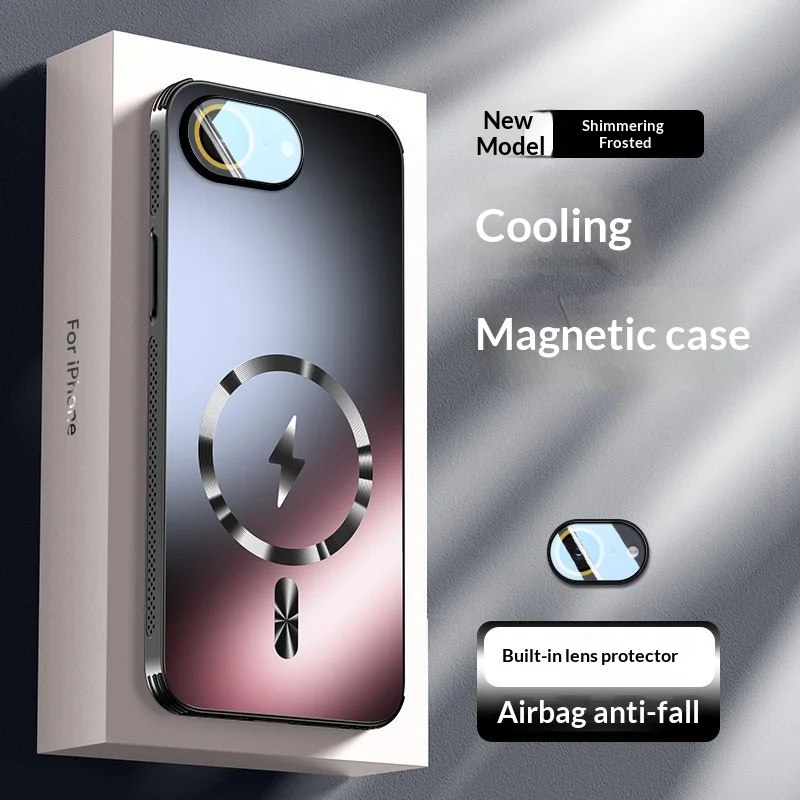 Cooling Magnetic Case for iPhone 17E, Lens Protector, Airbag Anti-Fall, Anti-Fingerprint
Cooling Magnetic Case for iPhone 17E, Lens Protector, Airbag Anti-Fall, Anti-Fingerprint