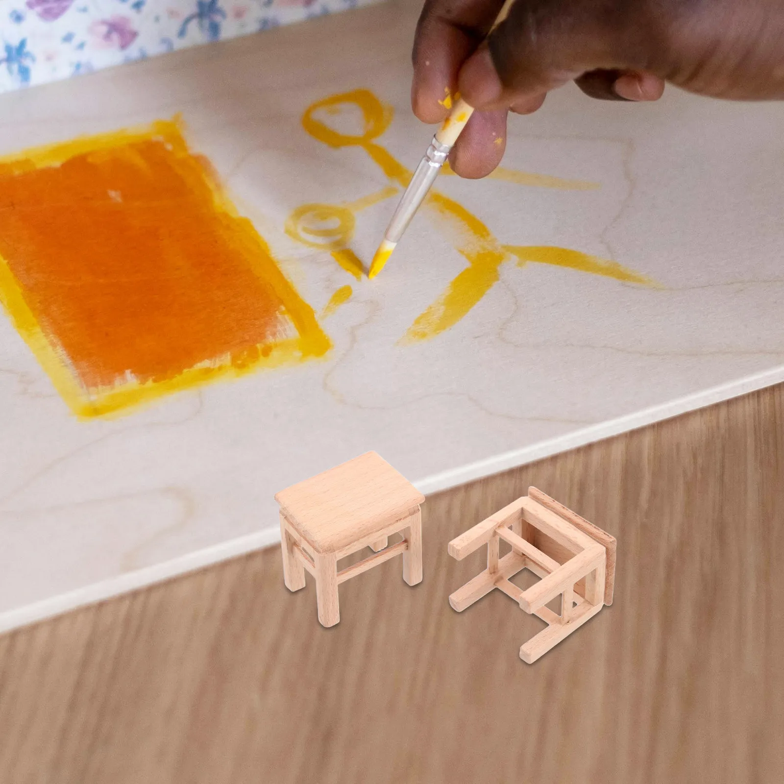 2Pcs Miniature Wooden Stool for Dollhouse Realistic Tiny Bench Prop Small Size Charming Design Longlasting Material Versatile
2Pcs Miniature Wooden Stool for Dollhouse Realistic Tiny Bench Prop Small Size Charming Design Longlasting Material Versatile