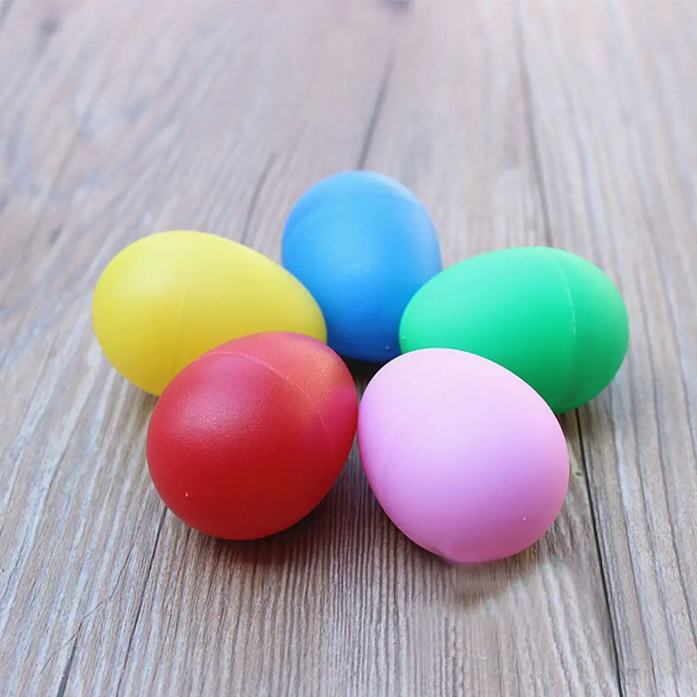 Music Instruments Rustling Rattle 2pcs Plastic Egg Musical Percussion