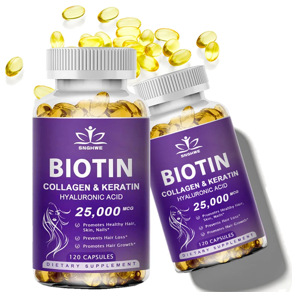 SNGHWE Collagen Biotin Capsules for Extra Strength Boost Hair, Skin and Nails Improve Skin Texture Hair Growth Follicle Repair
SNGHWE Collagen Biotin Capsules for Extra Strength Boost Hair, Skin and Nails Improve Skin Texture Hair Growth Follicle Repair