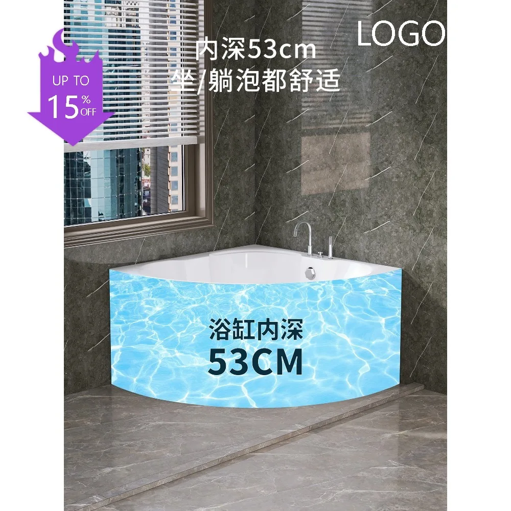 M132 Triangular freestanding family Jacuzzi Double thermostat heated corner fan tub
M132 Triangular freestanding family Jacuzzi Double thermostat heated corner fan tub