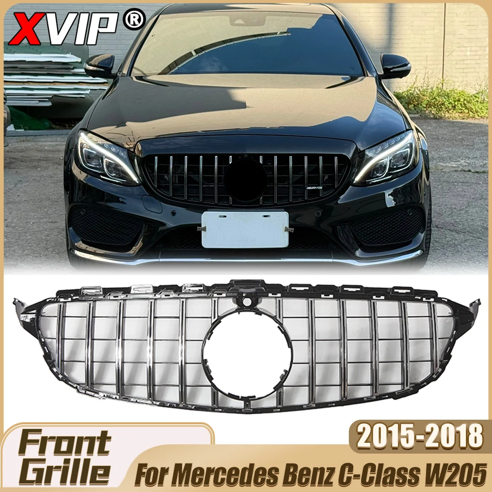Хромированная серебряная верхняя решетка в стиле GTR с отверстием для камеры 360 для Mercedes Benz C-Class W205 15-18 C180 C250 C300 C400 C43 AMG
Хромированная серебряная верхняя решетка в стиле GTR с отверстием для камеры 360 для Mercedes Benz C-Class W205 15-18 C180 C250 C300 C400 C43 AMG