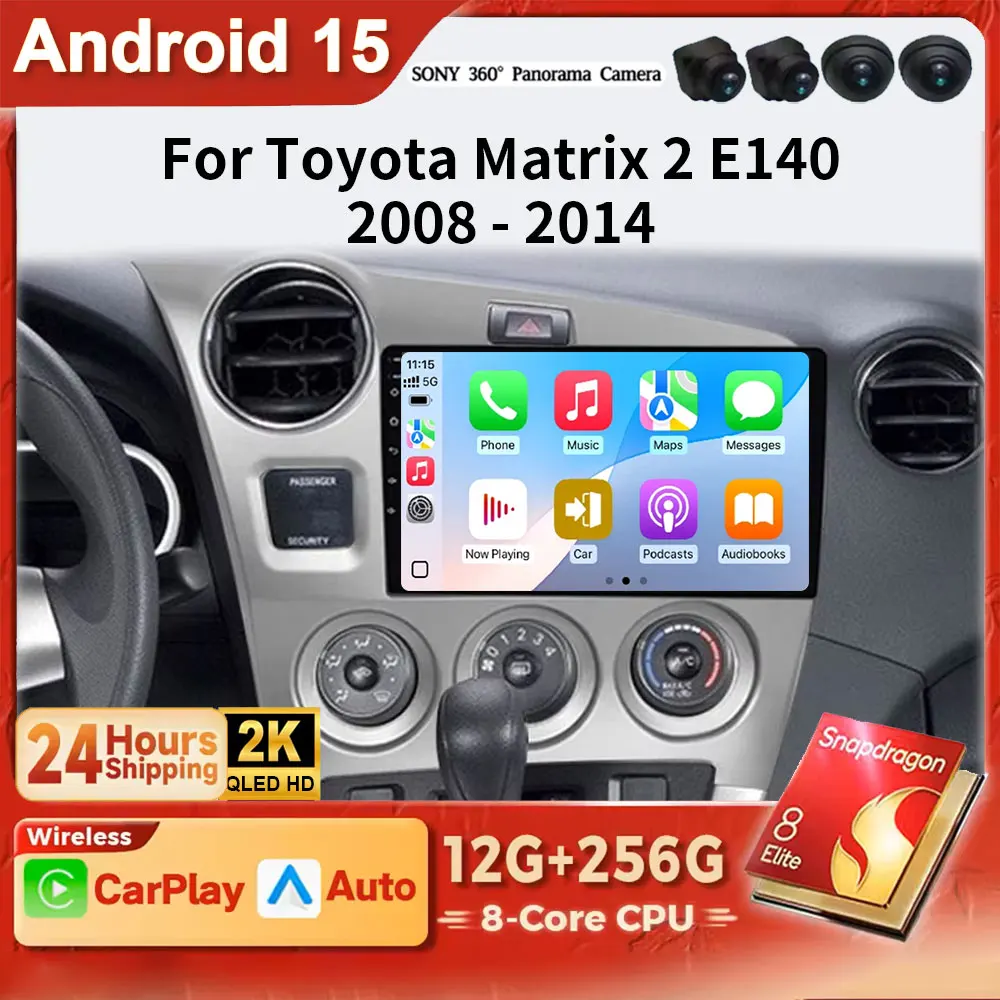 Android 15 For Toyota Matrix 2 E140 2008 2009 2010 2011 2012 2013 2014 Wireless CarPlay Auto Car Radio GPS IPS RDS FM WiFi BT
Android 15 For Toyota Matrix 2 E140 2008 2009 2010 2011 2012 2013 2014 Wireless CarPlay Auto Car Radio GPS IPS RDS FM WiFi BT