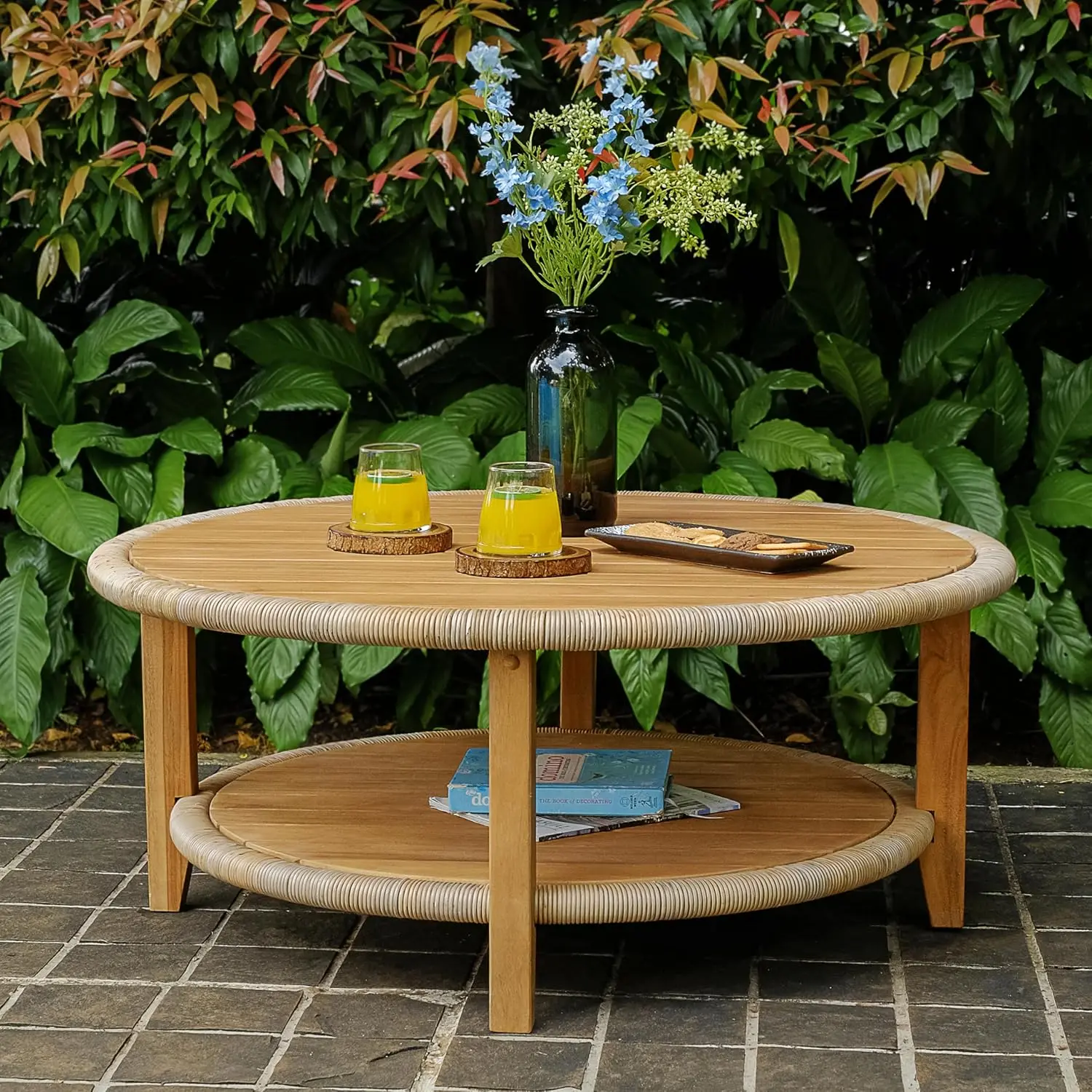 Seaside Wood Outdoor Coffee Table, Natural Teak/All-Weather Wicker, Customized
Seaside Wood Outdoor Coffee Table, Natural Teak/All-Weather Wicker, Customized