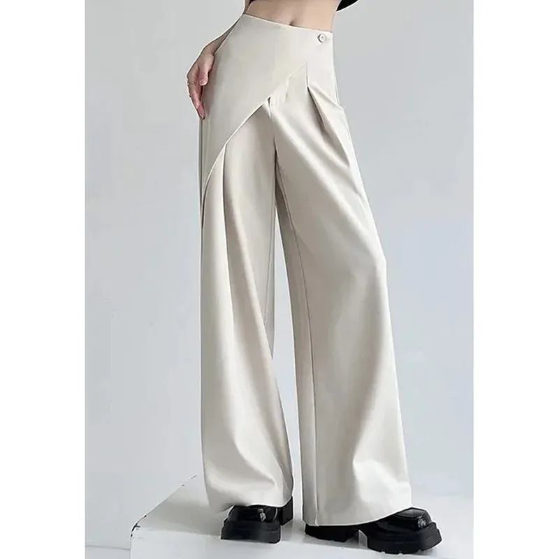 2025 Suit Wide-Legged Pants Women Chic Solid High Waist Loose Casual Trousers Fashion Elegant Commuter Spring Fall Pants
2025 Suit Wide-Legged Pants Women Chic Solid High Waist Loose Casual Trousers Fashion Elegant Commuter Spring Fall Pants