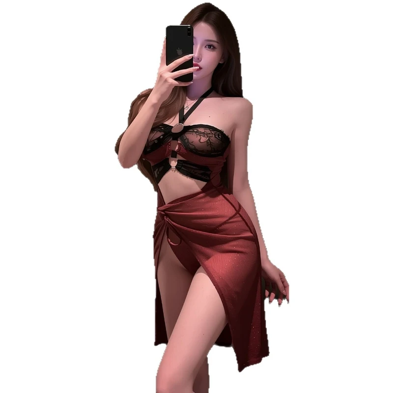 Exotic Charm Costumes Chinese Ancient Traditional Style Dress Sexy Halter See-through Backless Hollow Out Strap Lace Skirt New
Exotic Charm Costumes Chinese Ancient Traditional Style Dress Sexy Halter See-through Backless Hollow Out Strap Lace Skirt New