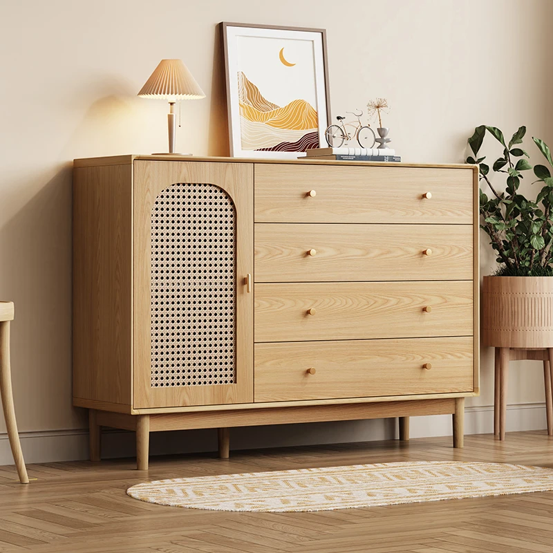 Rattan chest of drawers Living room TV side cabinet Modern simple Japanese log color Bedroom locker Drawer chest of drawers
Rattan chest of drawers Living room TV side cabinet Modern simple Japanese log color Bedroom locker Drawer chest of drawers