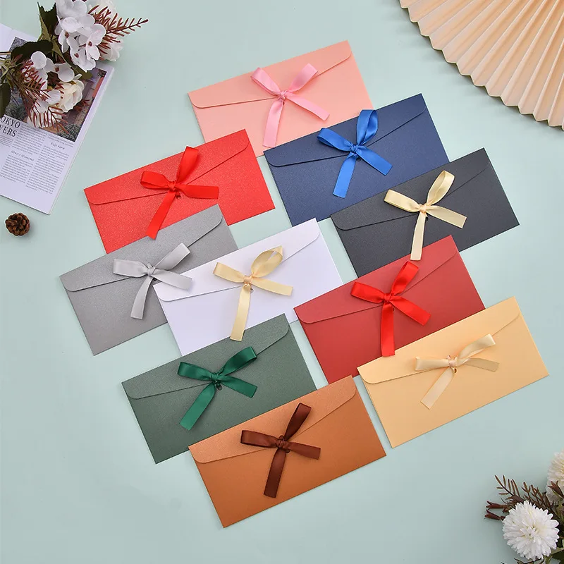 10pcs Creative Bowknot Card Envelope-Thickened No.5 Pearlescent Paper Ribbon- For Event Invitation Gift
10pcs Creative Bowknot Card Envelope-Thickened No.5 Pearlescent Paper Ribbon- For Event Invitation Gift
