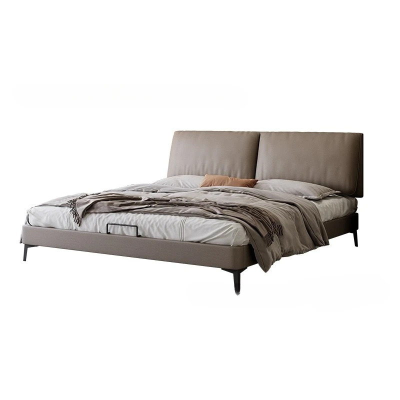 Leather bed Small apartment space-saving Italian simple modern master bedroom double wedding bed
Leather bed Small apartment space-saving Italian simple modern master bedroom double wedding bed