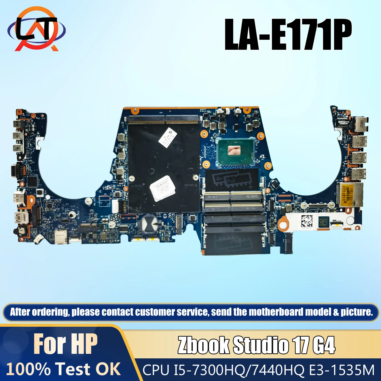 CPW70 LA-E171P For HP ZBook 17 G4 Laptop Motherboard With i5 E3-1535M CPU 921325-601 921326-601 921329-601
CPW70 LA-E171P For HP ZBook 17 G4 Laptop Motherboard With i5 E3-1535M CPU 921325-601 921326-601 921329-601