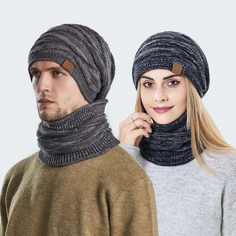 Winter Wool Hat Scarf Two-piece Set Knitted Beanie for Men Women Neck Warm Ski Hat
Winter Wool Hat Scarf Two-piece Set Knitted Beanie for Men Women Neck Warm Ski Hat