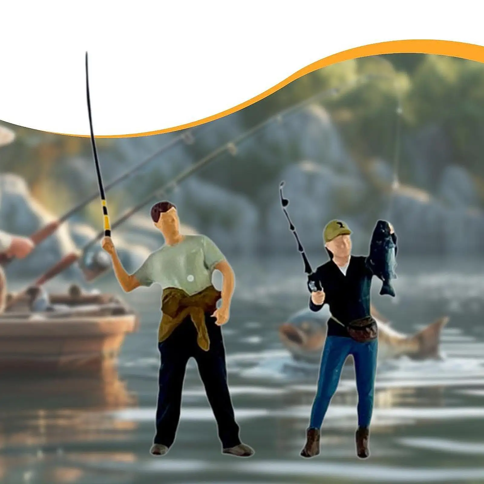 2 Pieces 1/64 Scale Fishing Figures Creative Mini Resin Ornaments Scene Decorative Collection Art Male Female Angler Figures
2 Pieces 1/64 Scale Fishing Figures Creative Mini Resin Ornaments Scene Decorative Collection Art Male Female Angler Figures