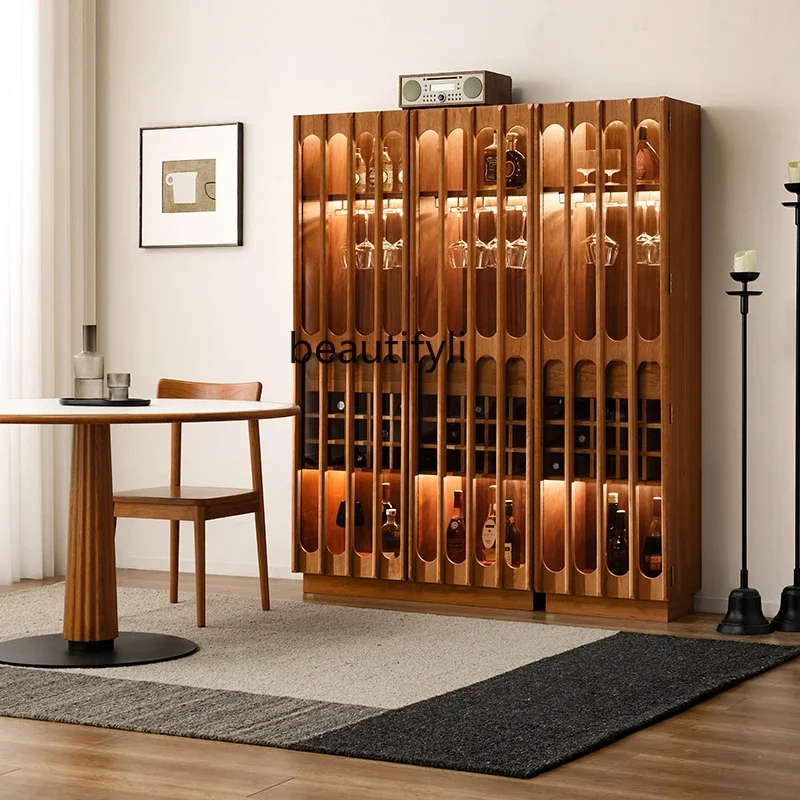 yj5 Living room retro wall display cabinet glass door double door North American cherry wood solid wood wine cabinet
yj5 Living room retro wall display cabinet glass door double door North American cherry wood solid wood wine cabinet