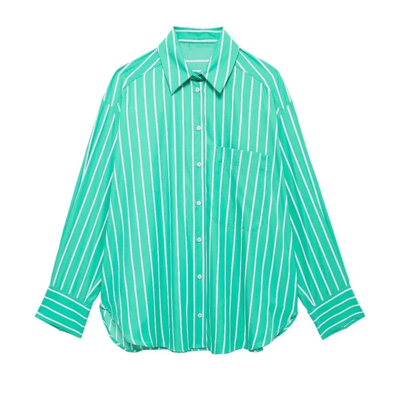 Summer Women's Striped Loose Shirt Blouse 2024 New Casual Fashion Long Sleeve Lapel Single Breasted Women's Tops
Summer Women's Striped Loose Shirt Blouse 2024 New Casual Fashion Long Sleeve Lapel Single Breasted Women's Tops