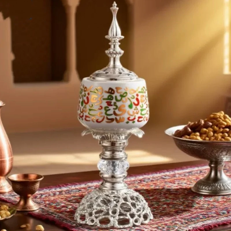 Middle Eastern Style Ceramics Hollowed-Out Alloy Incense Burner Box Incense Living Room Decoration,Silver Aromatherapy Stove
Middle Eastern Style Ceramics Hollowed-Out Alloy Incense Burner Box Incense Living Room Decoration,Silver Aromatherapy Stove